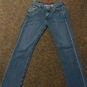 Levi's Womens Low Rise Straight 505 Blue Jeans